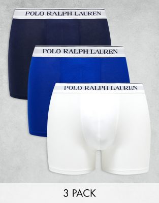 Polo Ralph Lauren 3 pack trunks with logo waistband in multi