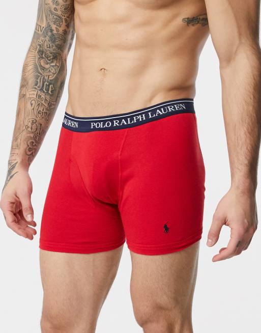 Ralph Lauren Assorted 3-pack Classic Cotton Boxer Briefs - Navy Assorted