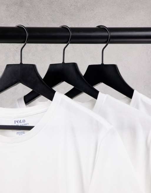 Polo Ralph Lauren – 3er-Pack Lounge-T-Shirts in Weiß mit Logo-Symbol , 3 von 4