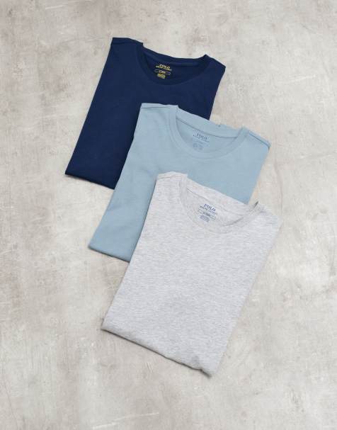 Polo Ralph Lauren 3er-Pack T-Shirts in Braun, Marineblau und Grau - view 1
