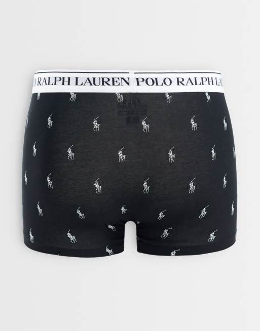 Polo Ralph Lauren 3er-Pack Trunks mit Logo-Bund in Weiß, Grau und Schwarz, 3 von 3