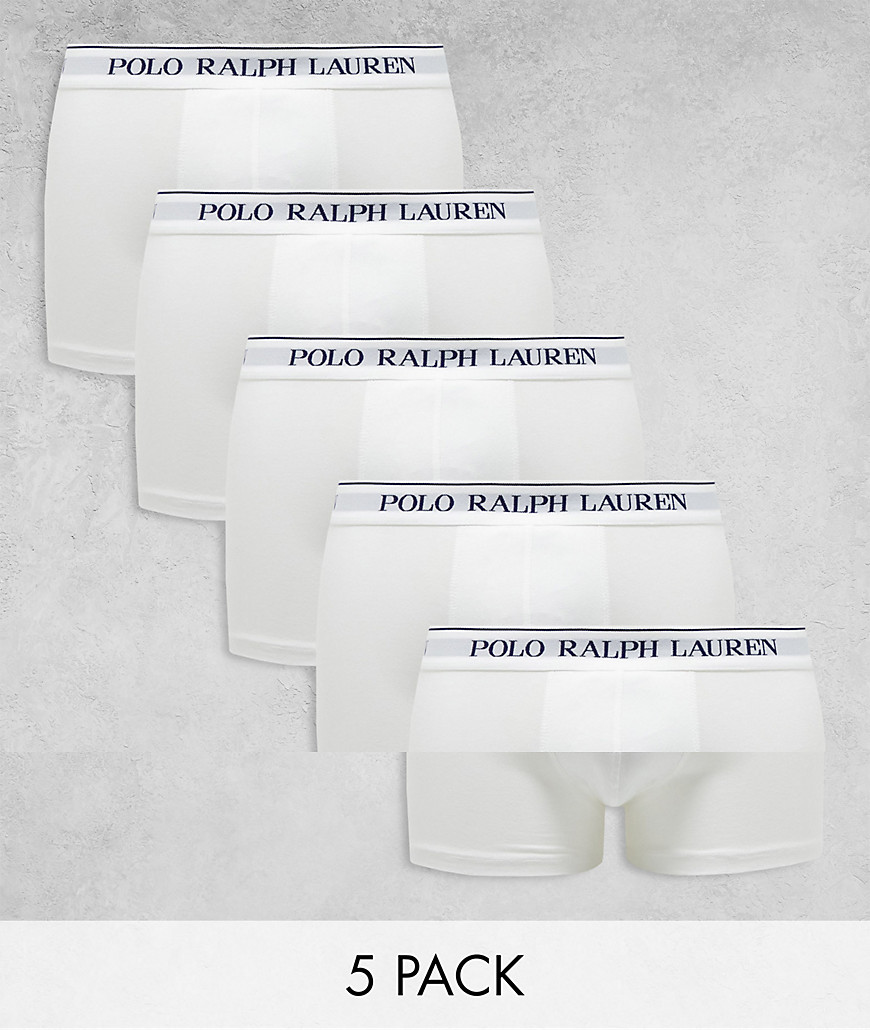 Polo Ralph Lauren 5 pack trunk with logo waistband in white