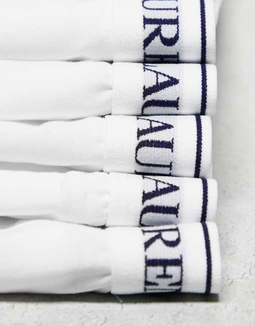 Polo Ralph Lauren 5 pack trunk with logo waistband in white, 4 of 4