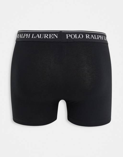 Polo Ralph Lauren 5 pack trunks in black with logo waistband, 2 of 4