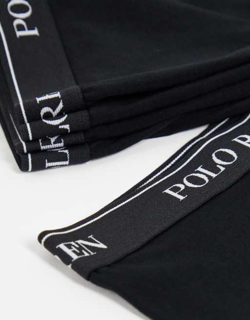 Polo Ralph Lauren 5 pack trunks in black with logo waistband, 4 of 4