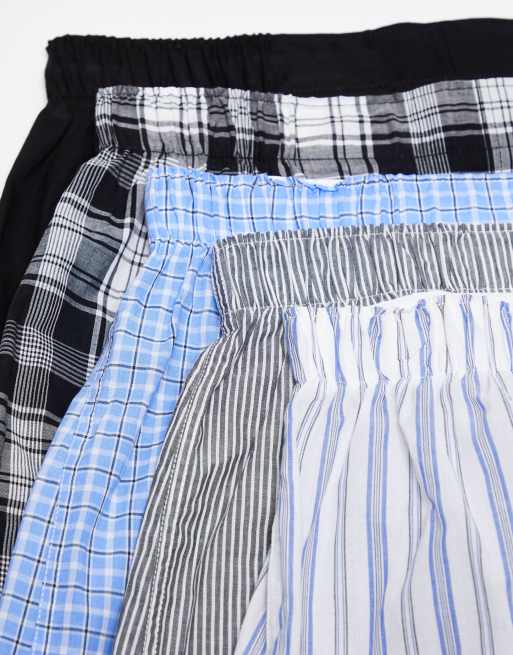 Polo Ralph Lauren 5 pack woven boxers in stripe, check with pony logo, 3 of 4
