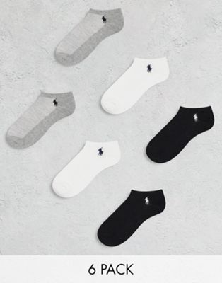 Polo Ralph Lauren 6 pack logo socks in multi - ASOS Price Checker