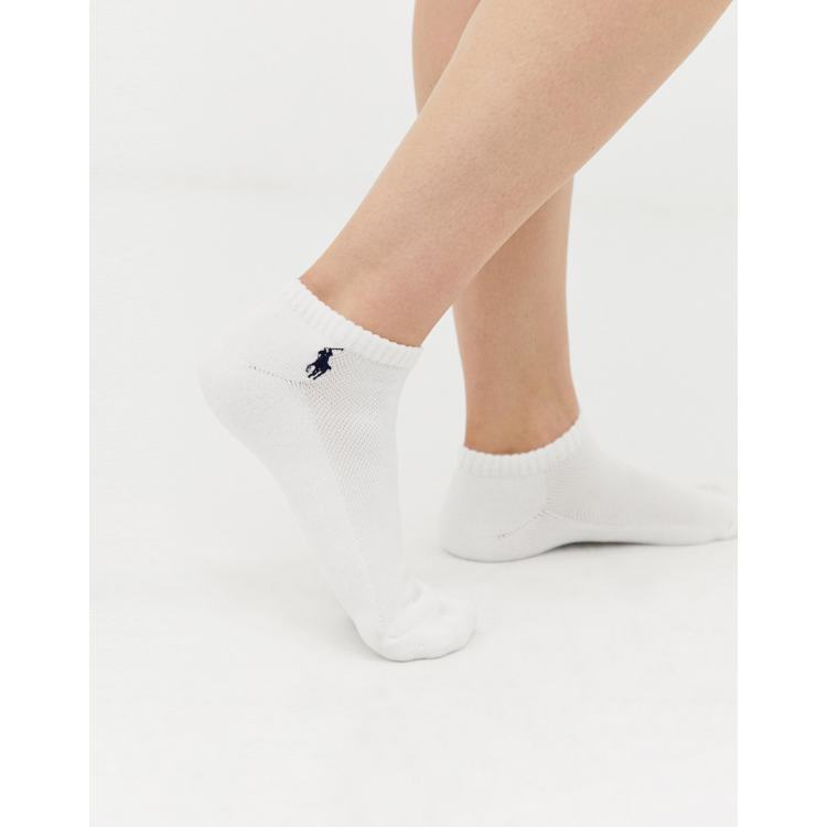 Polo Ralph Lauren 6 pack low cut trainer socks with cushion sole in white |  ASOS