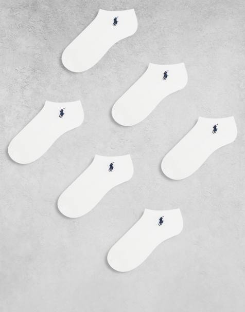Polo Ralph Lauren 6 pack sneaker socks in white - view 1