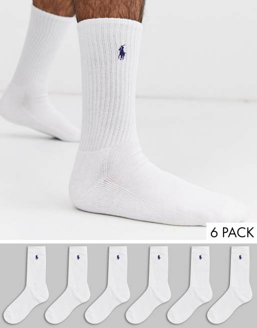 Lauren Ralph Lauren Women's Roll-Top Trouser Sock 6-Pack - White