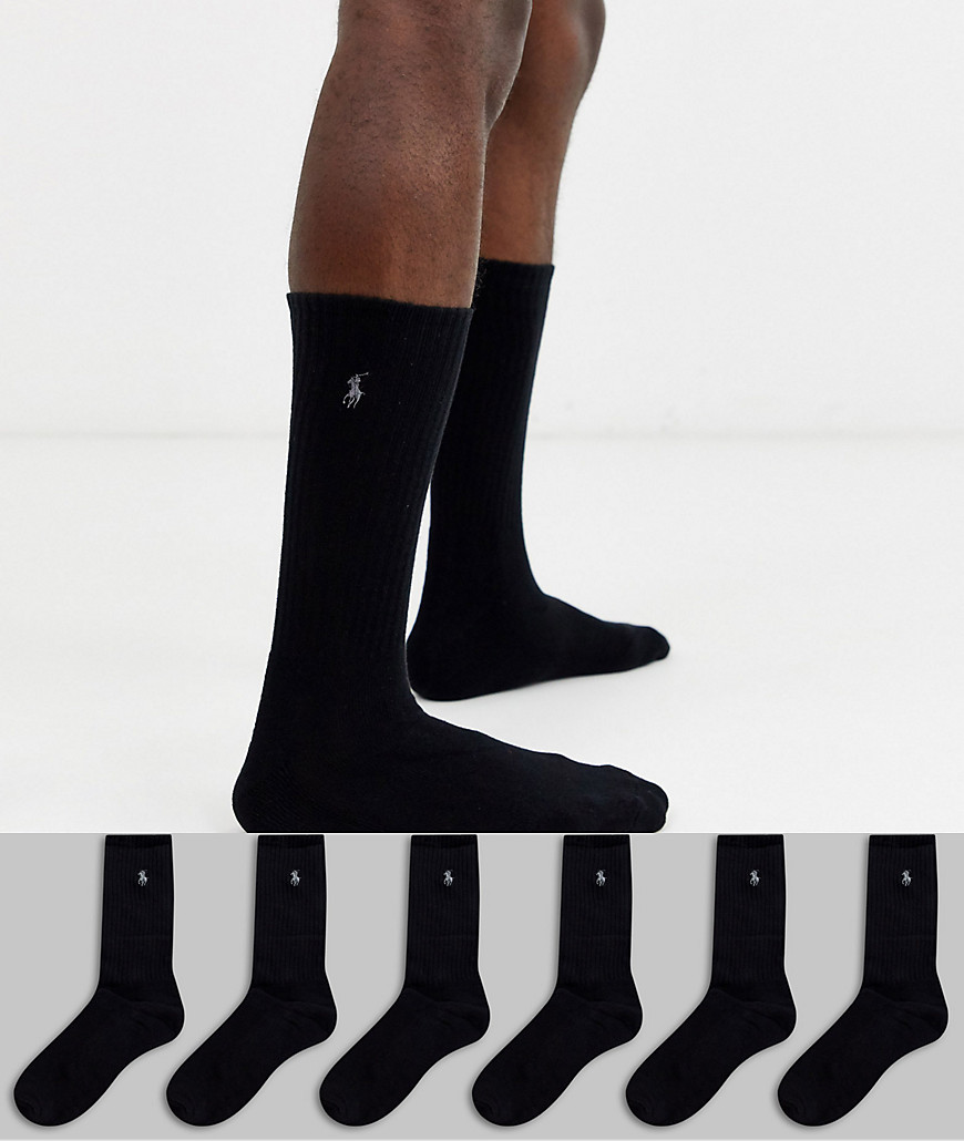 Polo Ralph Lauren – 6-pack svarta strumpor