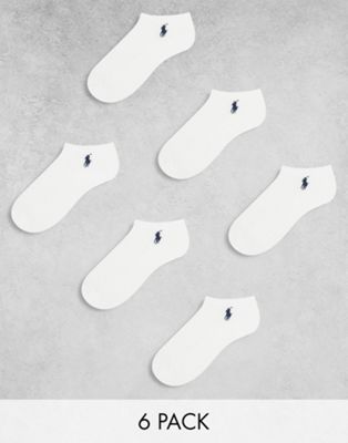 Polo Ralph Lauren 6 pack trainer socks in white