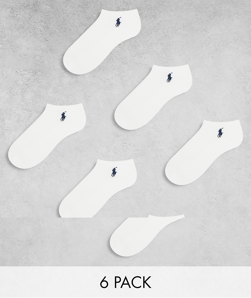 Polo Ralph Lauren 6 pack trainer socks in white