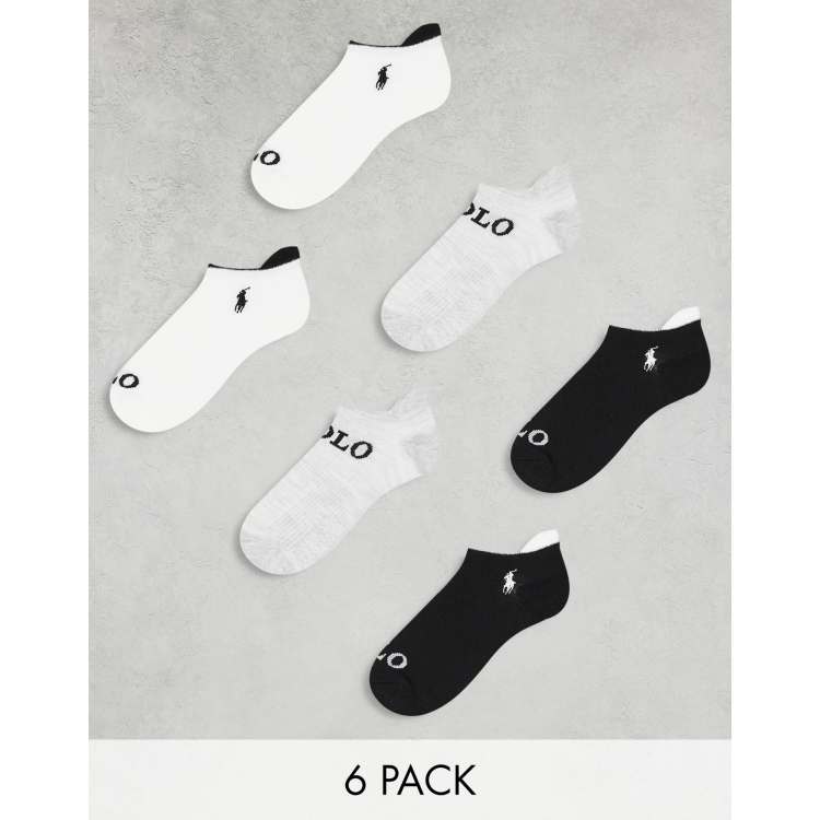 Polo Ralph Lauren 6 pack trainer socks with logo in multi ASOS