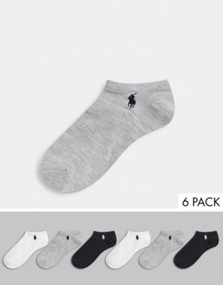 Polo Ralph Lauren 6 pack ultra-low sport socks - ASOS Price Checker