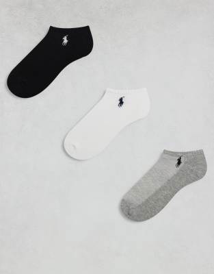 Polo Ralph Lauren - 6er-Pack Sneakersocken in Schwarz, Weiß und Grau