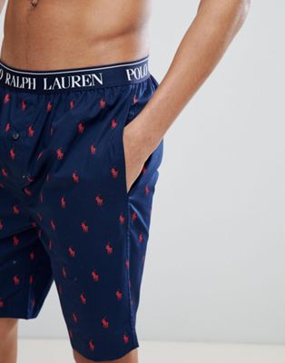 polo ralph lauren shorts with logo all over