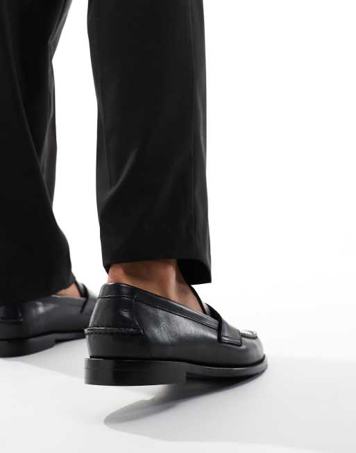 Polo Ralph Lauren Alston leather loafer in black | ASOS