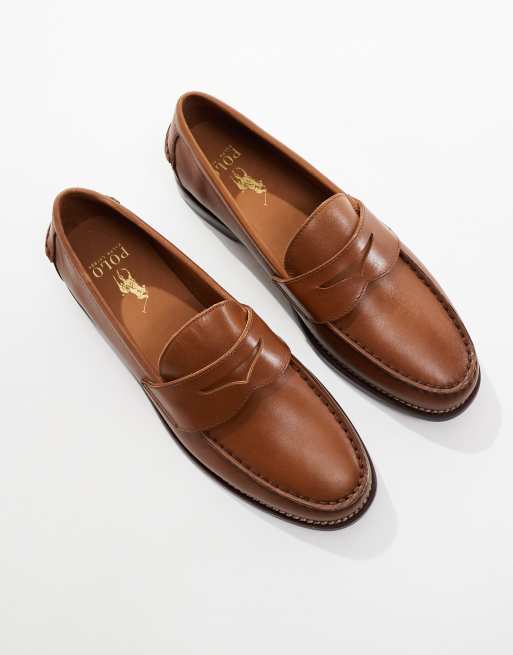 Polo Ralph Lauren Alston leather loafer in tan ASOS