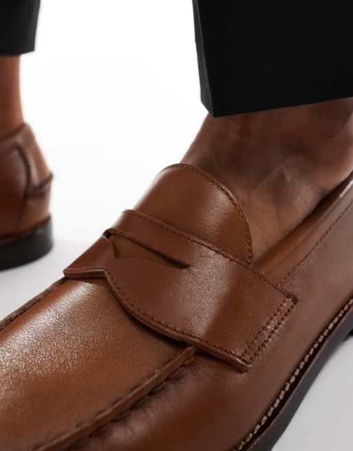 Polo Ralph Lauren – Alston – Loafer aus Leder in Hellbraun, 3 von 4