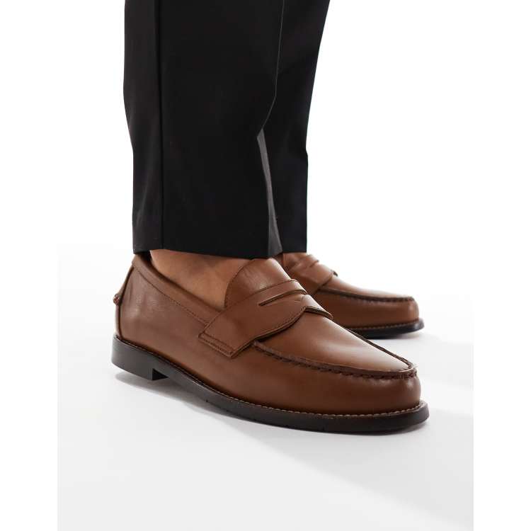 Polo Ralph Lauren Alston Mocassins en cuir Fauve ASOS