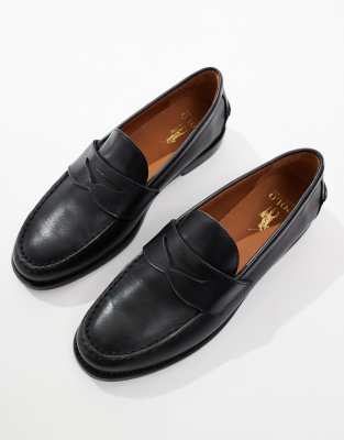 Polo Ralph Lauren Alston Penny Leather Loafers In Black