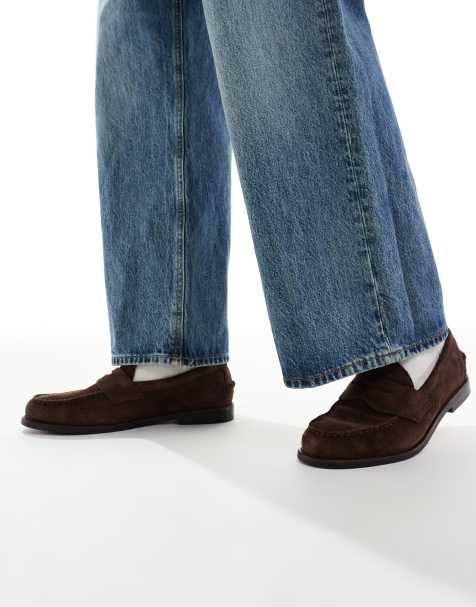 Polo Ralph Lauren - Alston Penny - Mocassini scamosciati marrone scuro - view 1