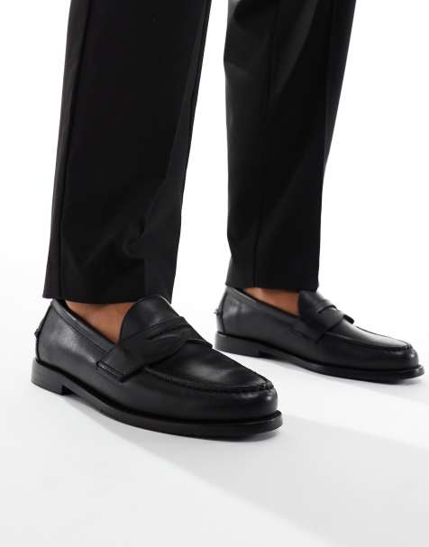Polo Ralph Lauren – Alston – Svarta pennyloafers i läder - view 1