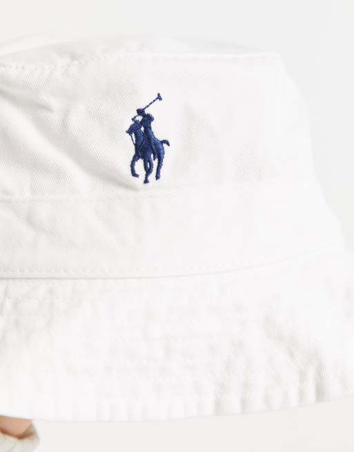 Polo Ralph Lauren – Anglerhut mit Pony-Logo in Weiß, 4 von 4