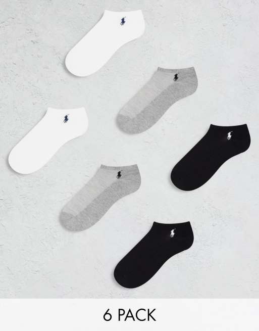 Polo Ralph Lauren ankle socks 6 pack in multi ASOS