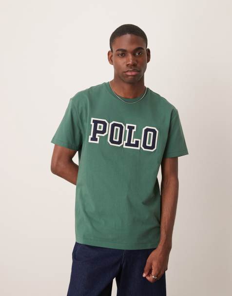 Polo Ralph Lauren applique logo classic oversized fit t-shirt in dark green - view 1