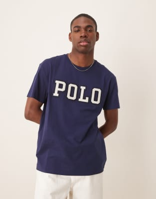 Polo Ralph Lauren applique logo t-shirt classic oversized fit in navy