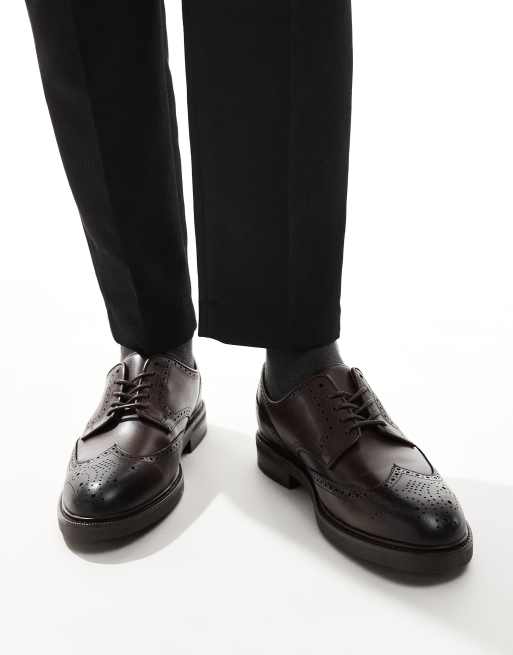 Polo Ralph Lauren Asher brogue shoes in brown ASOS