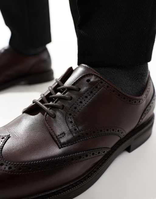 Polo Ralph Lauren Asher brogue shoes in brown ASOS