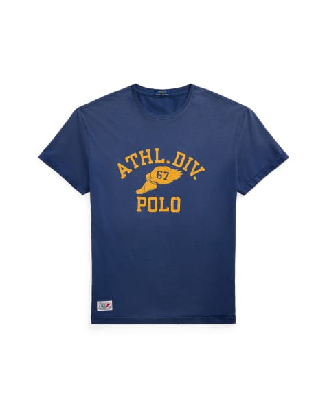 Polo Ralph Lauren athletic winged logo t-shirt classic oversized fit in navy