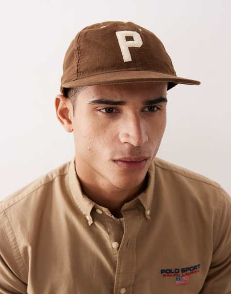 Polo Ralph Lauren – Authentic – Brun baseball-keps med P-logga i collegestil - view 1