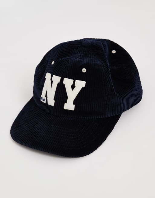 Polo Ralph Lauren Authentic collegiate NY logo cord baseball cap in navy, 2 of 3