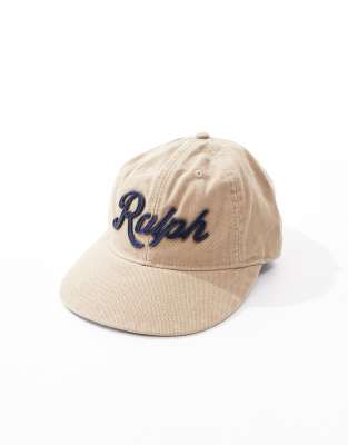 Polo Ralph Lauren authentic logo twill baseball cap in tan ASOS