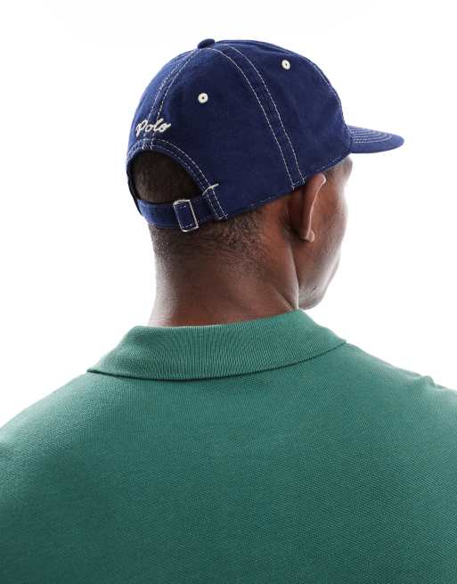 Polo Ralph Lauren - Authentic - Marineblå baseball-kasket med 'P'-logo, 3 af 3