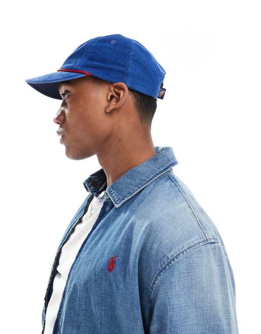 Polo Ralph Lauren Authentic P-wing logo cord baseball cap in mid