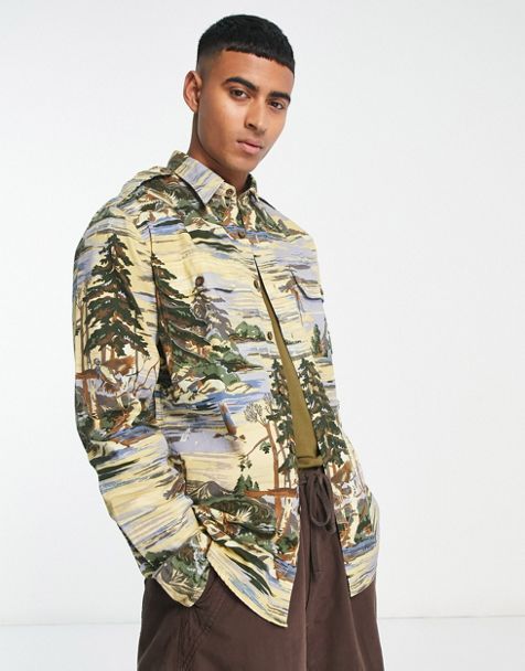Polo Ralph Lauren autumnal flight all over print chino shirt classic fit in multi