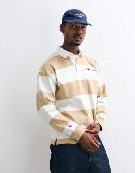 Polo Ralph Lauren avslappnad rugbytröja i beige - view 1