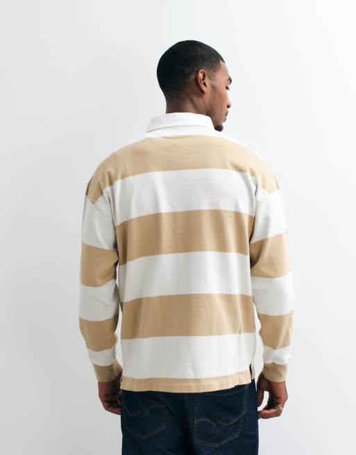 Polo Ralph Lauren avslappnad rugbytröja i beige, 4 av 5