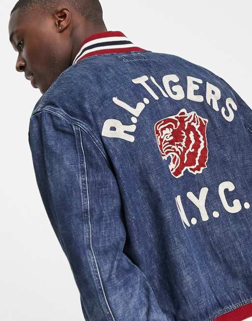 Polo ralph lauren sales varsity denim jacket