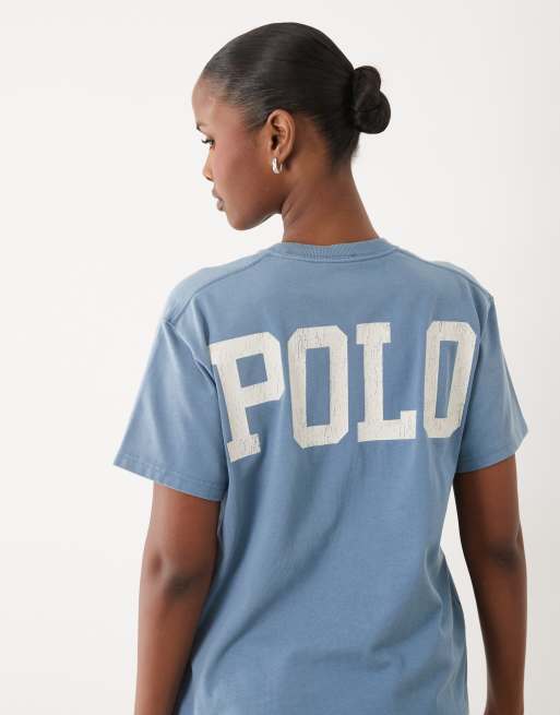 Polo Ralph Lauren back print straight fit t-shirt in blue, 2 of 4