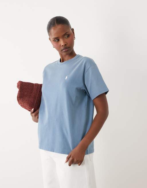 Polo Ralph Lauren back print straight fit t-shirt in blue, 3 of 4