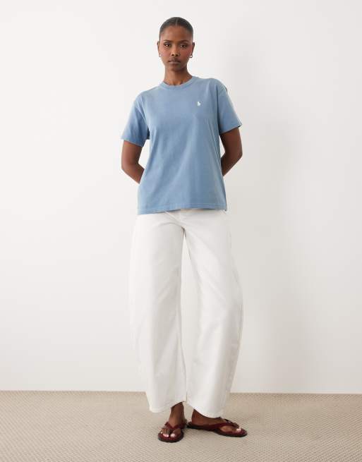 Polo Ralph Lauren back print straight fit t-shirt in blue, 4 of 4