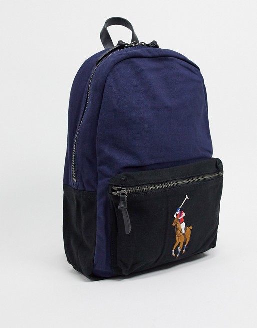 Polo Ralph Lauren backpack in navy with contrasting pony logo