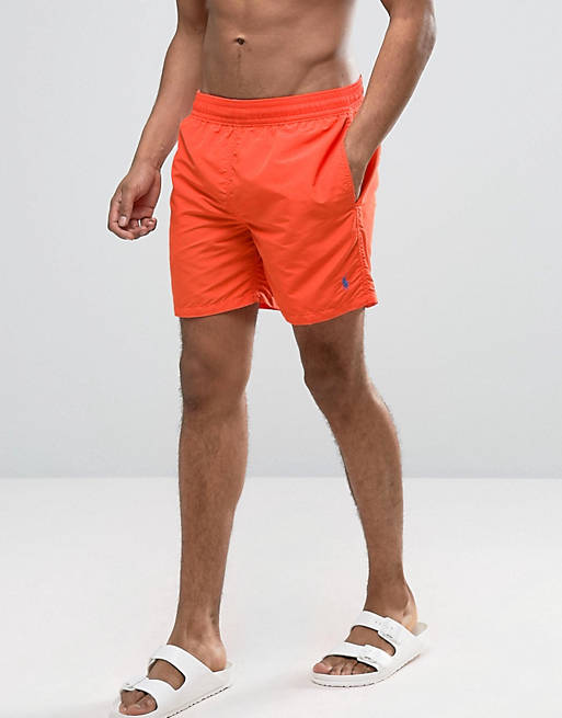 und Fitnesskleidung Kurze Jogginghosen Polo Ralph Lauren Badeshorts mit Logo in Orange für Herren Training Herren Bekleidung Sport- 