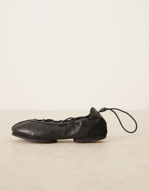 Polo Ralph Lauren ballet trainers in black, 2 of 5